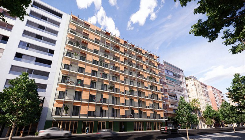 Edificio plurifamiliar 3D - Renders para promociones inmobiliarias e inversores